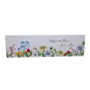 Wildflower Wooden Sign Shelf Sitter Desk Farmhouse Happiness Blooms From Within